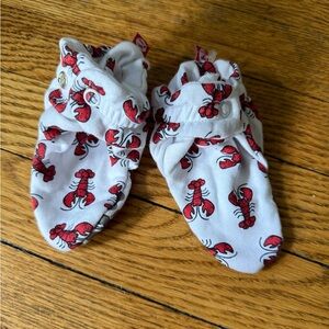 Zutano Lobster Print Booties - Size 18 Months - NWOT